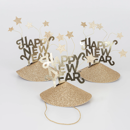 Колпачки "Happy New Year" 6 шт.
