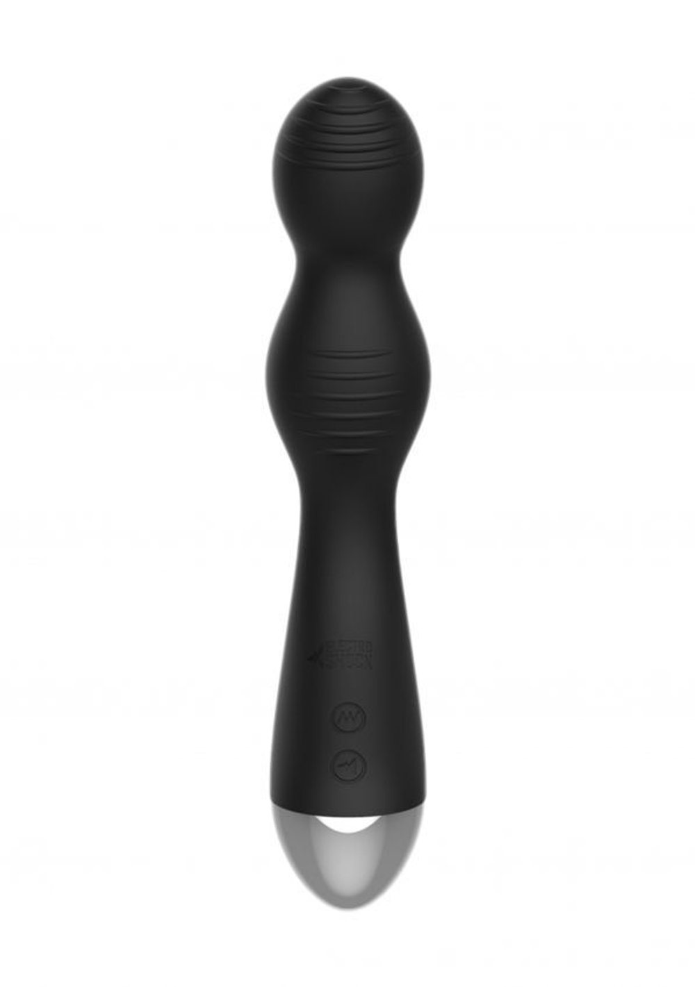 Чёрный вибратор с электростимуляцией E-Stimulation G-spot Vibrator - 19,5 см.