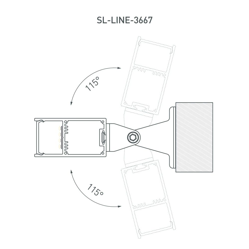 Профиль с экраном SL-LINE-3667-2500 BLACK+OPAL (Arlight, Алюминий) 027987