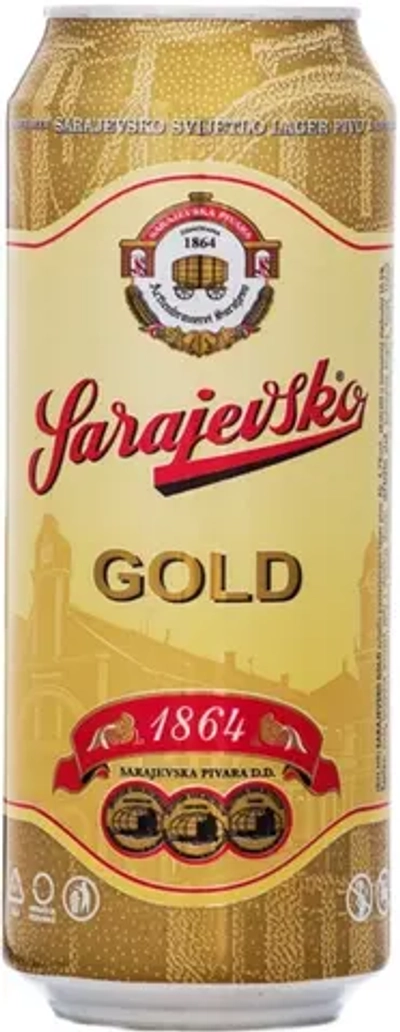 Пиво Сараевское Голд / Sarajevsko Gold 0.5 - банка