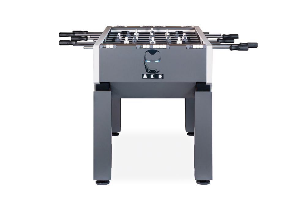 Игровой стол - футбол "NineStar Iron Pro ITSF Grey" (144х75,5х90)_D3