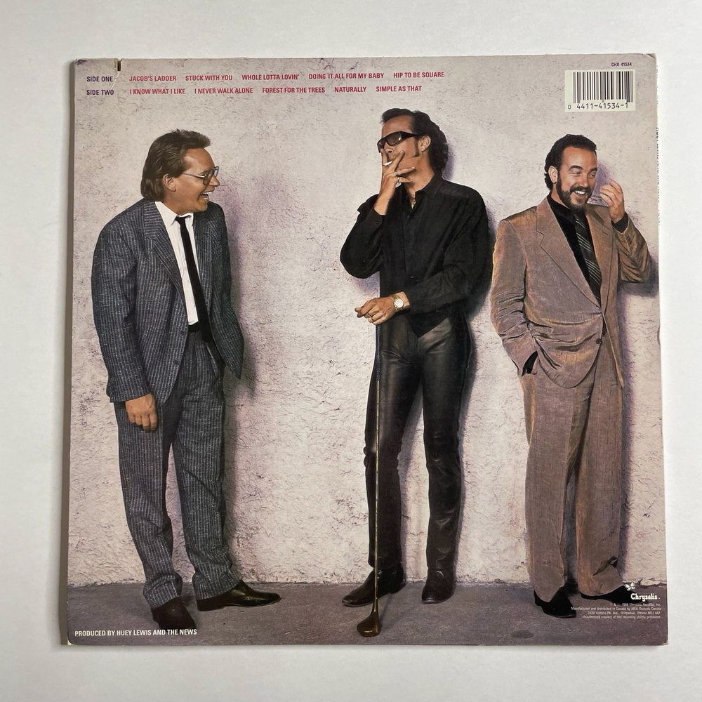Винтажная виниловая пластинка LP Huey Lewis And The News Fore (Canada 1986)
