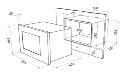 Встраиваемая микроволновая печь Maunfeld MBMO.25.7GI