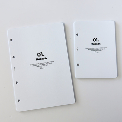 Ламинированные разделители по месяцам с цитатами (4/2 кольца)