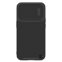 Чехол усиленный защитный для iPhone 14 Pro Max, Nillkin, серия Textured Case S (покрытие нейлонового волокна), полуавтоматическая механизм сдвижной шторки