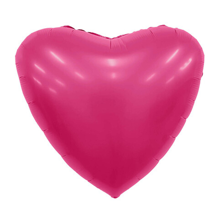 Шар (19""/48 см) Сердце, Viva Magenta, Сатин, 1 шт. Е51
