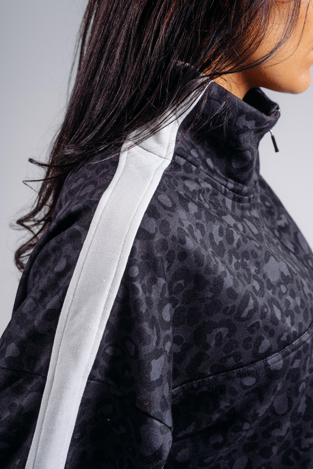 Свитшот Half-Zip Leopard Sweatshirt PRIMAL 866 Черный леопард