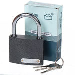 Замок навесной SPE13308-8 333842, цилиндровый, влагонепроницаемый, чер, 75 мм, 3 кл