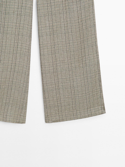 Massimo Dutti Костюмные брюки в клетку, бежевый