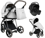 Детская коляска Roan Sol Vintage Luxury 2.0 3 в 1 с автокреслом Pituso Baesa Pro Black PIX/50/L Pixel/Light/Black/руч.Cappuccino