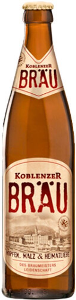 Пиво Коблензер Брау Хелл / Koblenzer Brau Hell 0.5л - 20шт