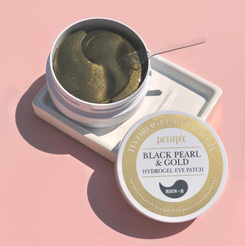 Гидрогелевые патчи для век с чёрным жемчугом Petitfee Black Pearl & Gold Hydrogel Eye Patch