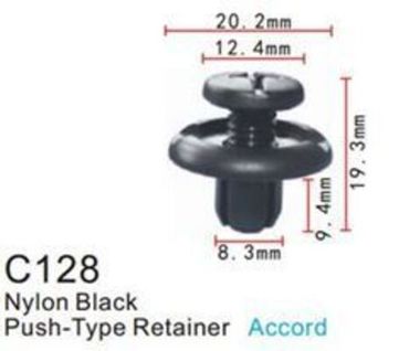 Клипса для крепления внутренней обшивки а/м Хендай/ Хонда пластиковая (100шт/уп.) Forsage клипса C0128(Hyundai)/Honda)