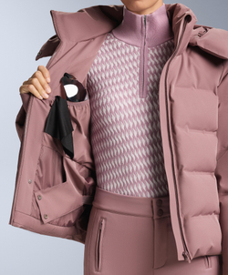 OYSHO Водонепроницаемая пуховая куртка Minardi Piume SKI, фиолетово-розовый