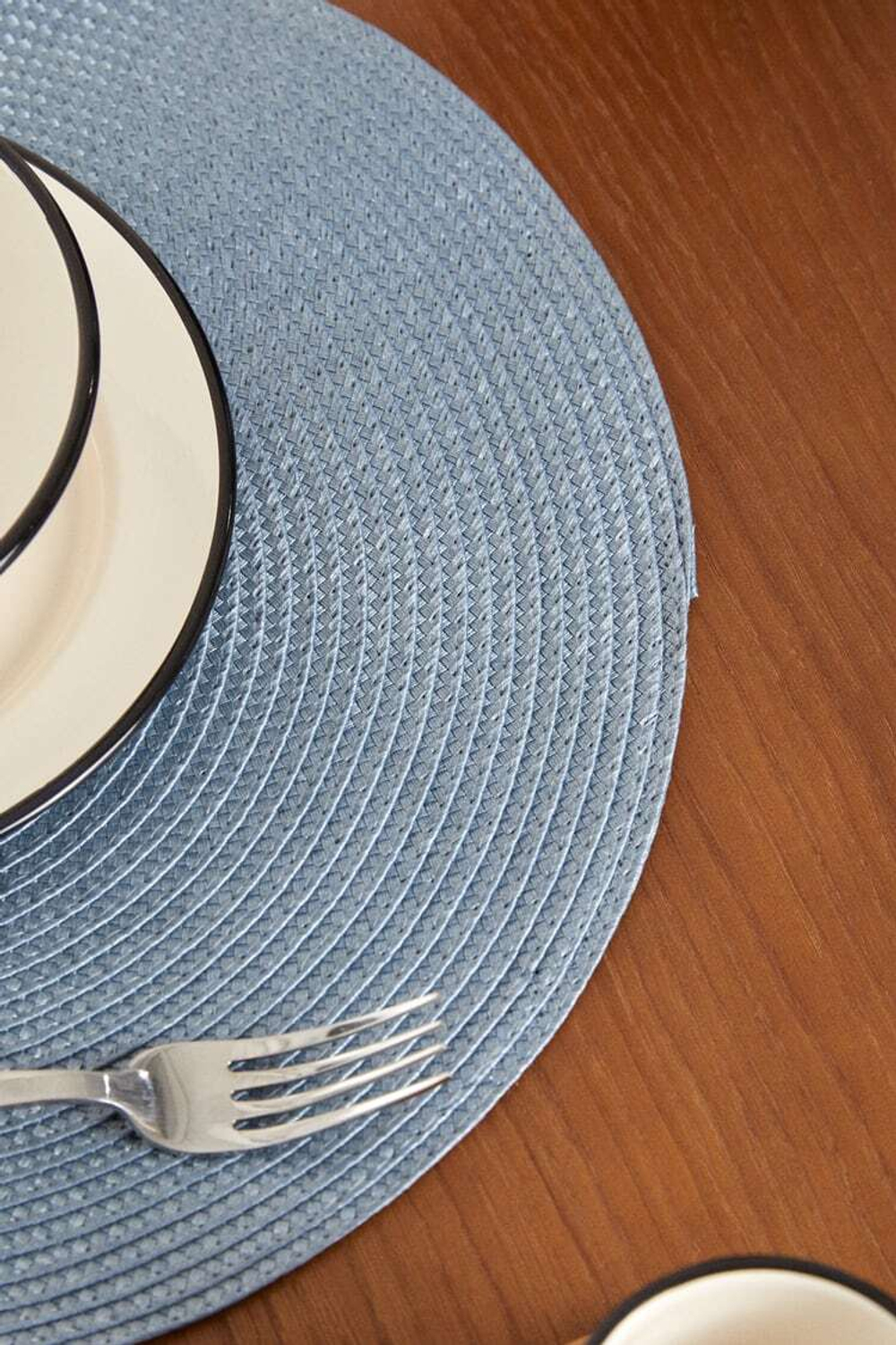 ZARA HOME КРУГЛАЯ САЛФЕТКА (УПАКОВКА ИЗ 2 ШТУК), ГОЛУБОЙ