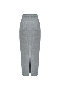 Юбка-карандаш миди серый