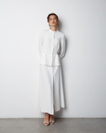 Блуза из смесовой вискозы Александр Маккуин белый