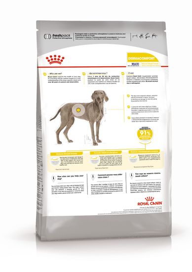 Royal Canin Maxi Dermaсomfort для собак крупных пород, склонных к кожным раздражениям и зуду