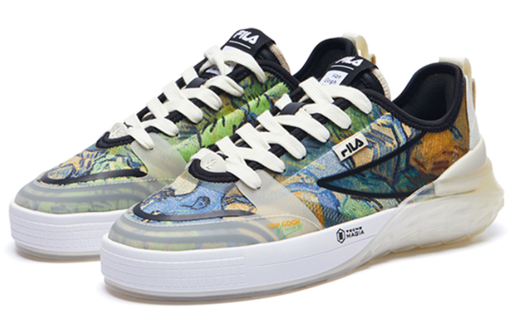 Van Gogh Museum x FILA Fila MIX Van Gogh Dragon Scale Trend Casual Low-top Sneakers Men's Frozen Dew Color