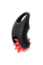 Чёрно-красное эрекционное виброкольцо Erotist (Цвет: черный с красным)