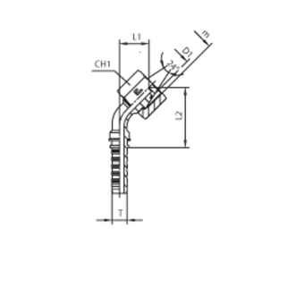 Фитинг DN 05 DKO-L (Г) 14x1.5 8 (45)