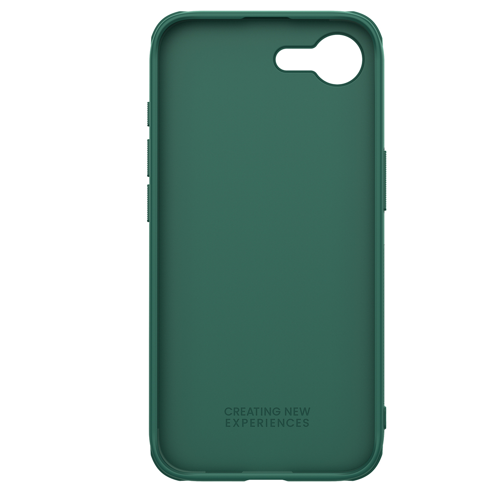 Усиленный чехол зеленого цвета (Dark Green) от Nillkin для iPhone 16e, серия Super Frosted Shield Pro
