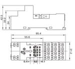 Колодка Prompower PPYF-08-SL для реле серии PMY2, пружинные клеммы