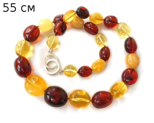 Бусы из натурального янтаря слива (5738)