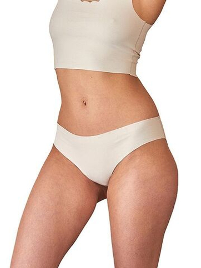 Бесшовные трусы-слипы с фигурным срезом (Размер: XL) (Цвет: черный)