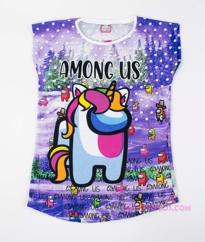 футболка 3 D AMONG US Единорог 3447