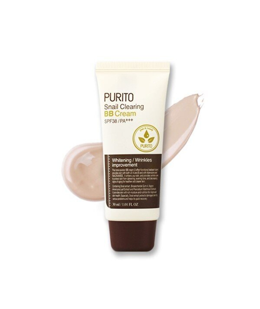 BB-крем с муцином улитки PURITO Snail Clearing BB cream SPF38 PA+++, 30 мл