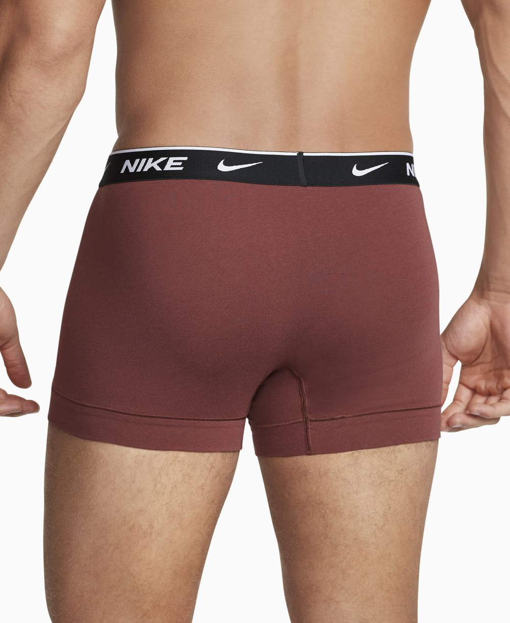 Мужские спортивные боксеры Nike Everyday Cotton Stretch Trunk 2P - dark smoke grey/dark pony