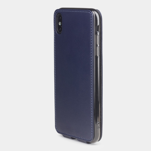 Чехол для iPhone XS Max из натуральной кожи теленка, цвета индиго