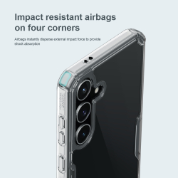 Усиленный прозрачный чехол от Nillkin для Samsung Galaxy S24+ Plus, серия Nature TPU Pro Case