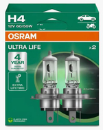 Автолампа H4 12V 60/55W P43t Osram  3200К ULTRA LIFE (64193ULT-2HB) к-т ORIGINAL