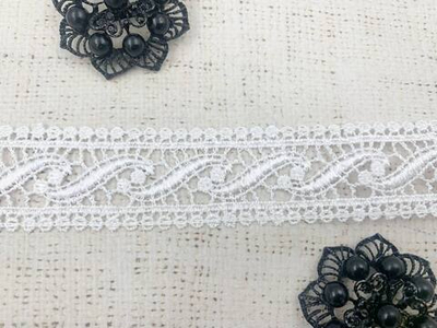 Кружево плетеное, ш. 5 см, молочный