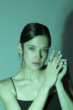 Кольцо Crystal Drop с зелёным агатом