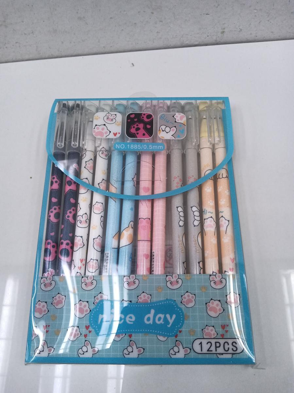 Ручка пиши-стирай гелевая 0,5 мм синяя "Лапки"