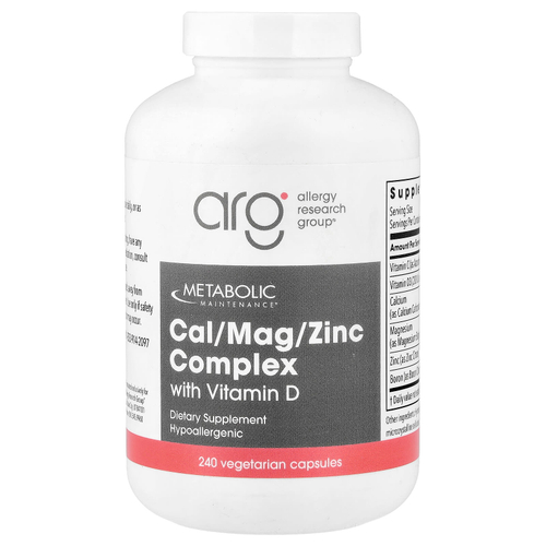 Metabolic Maintenance, комплекс с кальцием, магнием и цинком с витамином D, 240 вегетарианских капсул