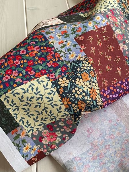 ЛЕНИВЫЙ ПЭЧВОРК, бордовый, 100% хлопок, Handmade Fabrics 6