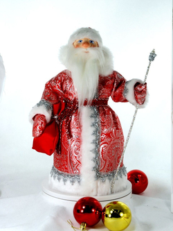 Дед Мороз под елку, фарфоровая кукла Дедушка Мороз