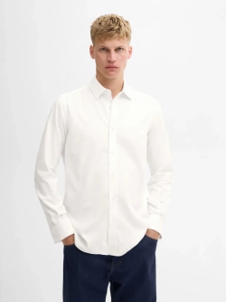 Massimo Dutti Рубашка из 100% хлопкового твила, белый