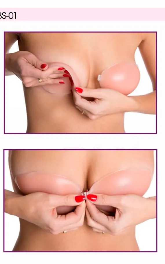 BS-01 Бюстгальтер невидимка силиконовый без бретелей