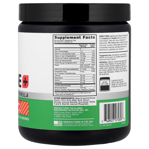 Optimum Nutrition, Creatine +, клубника и персик, 360 г (12,69 унции)