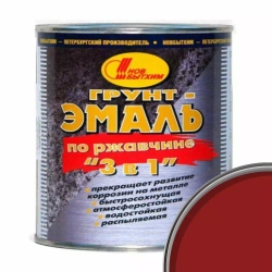Грунт-эмаль на ржавчину 3 в 1 Новбытхим красная 3 л.