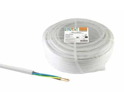 Провод ПВСмб 3х0,75 (5м), белый Народный