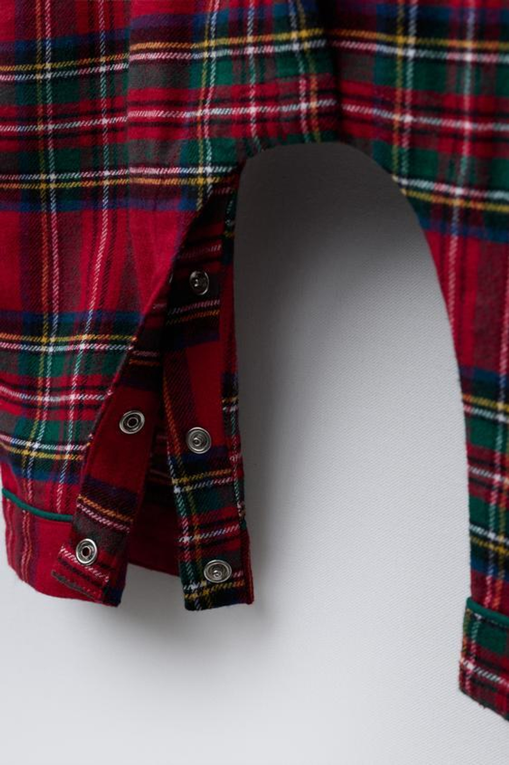 ZARA КОМБИНЕЗОН ИЗ ФЛАНЕЛИ В КЛЕТКУ, КРАСНЫЙ