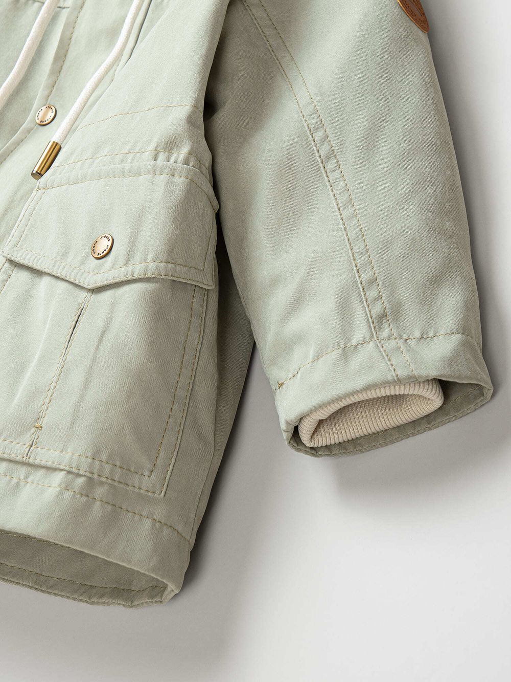 Парка демисезонная на меху "Шалфей"