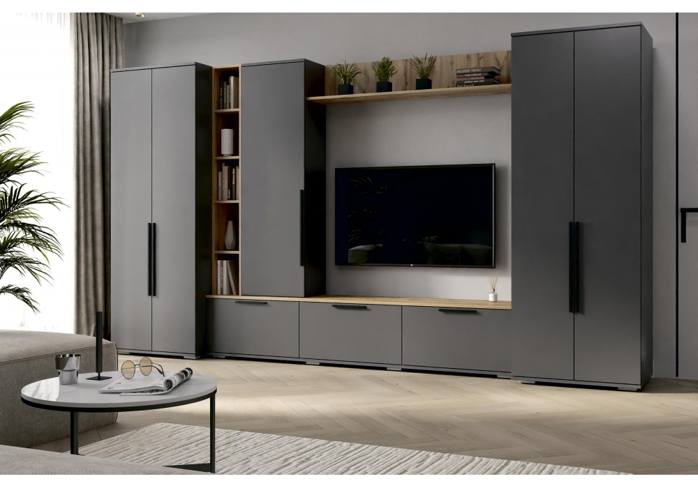 Шкаф Woodville Филеста 2-ств. графит