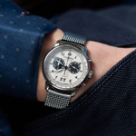 ZEPPELIN Piaget Collection Quartz Movement Men"s Watches Watch 40 White Dial Steel Strap